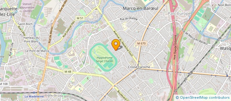 localisation de l'entreprise SCI SOCKS INVEST à MARCQ-EN-BARŒUL