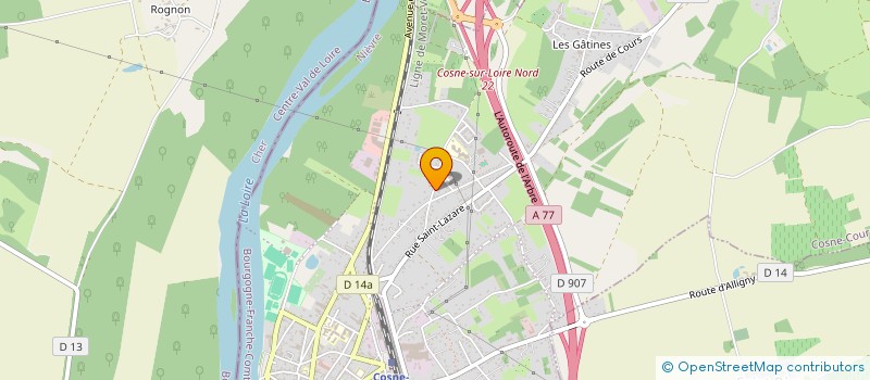 localisation de l'entreprise SCI SOCRATE LP à COSNE-COURS-SUR-LOIRE