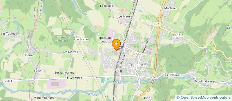 localisation de l'entreprise SCI SOFERMET  COUSANCE