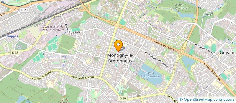 localisation de l'entreprise SCI SOFIA  MONTIGNY-LE-BRETONNEUX