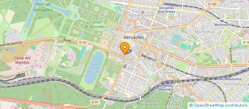 localisation de l'entreprise SCI SOFRACLAY à VERSAILLES