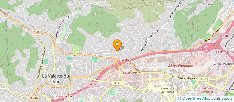 localisation de l'entreprise SCI SOFRED à LA VALETTE-DU-VAR