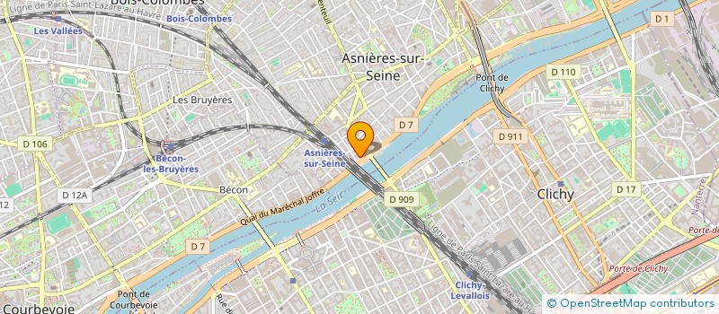 localisation de l'entreprise SCI SOGEAC à ASNIERES-SUR-SEINE