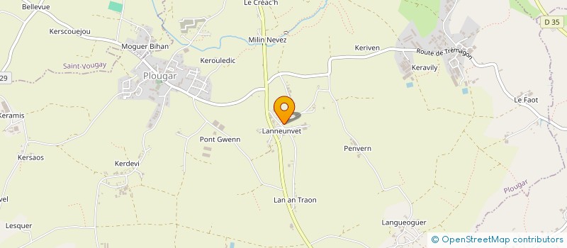 localisation de l'entreprise SCI SOGUIBRA à PLOUGAR