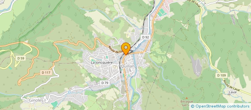 localisation de l'entreprise SCI SOLAN à QUILLAN