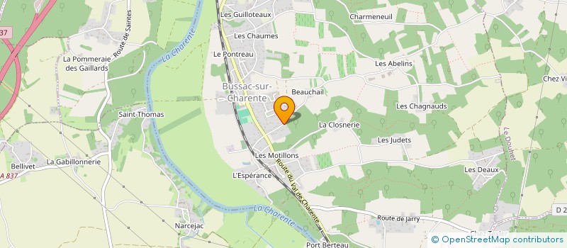 localisation de l'entreprise SCI SOLANES  BUSSAC-SUR-CHARENTE