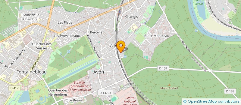 localisation de l'entreprise SCI SOLEC.  AVON