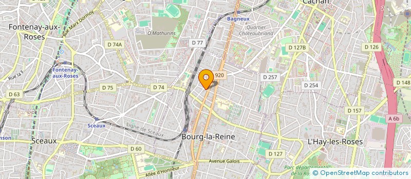 localisation de l'entreprise SCI SOLEIL à BOURG-LA-REINE