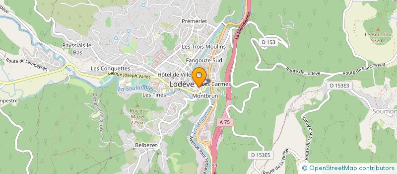 localisation de l'entreprise SCI SOLEIL LEVANT  LODEVE