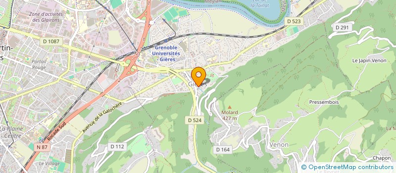 localisation de l'entreprise SCI SOLEIL LEVANT  GIERES