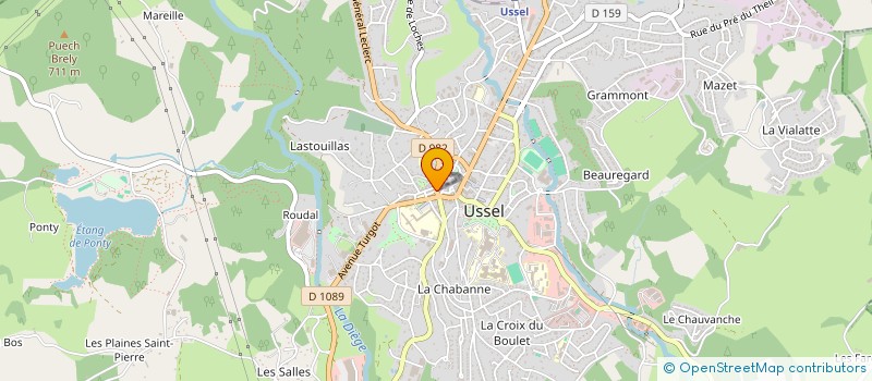 localisation de l'entreprise SCI SOLIDE à USSEL