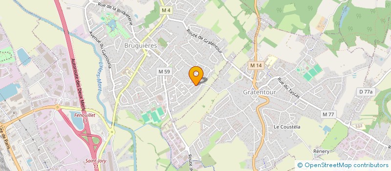 localisation de l'entreprise SCI SOLIGON GRAVETTE  BRUGUIERES