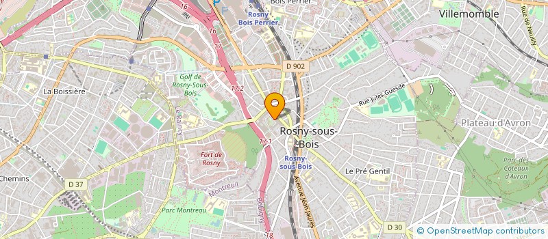 localisation de l'entreprise SCI SOLIMMO INVEST à ROSNY-SOUS-BOIS