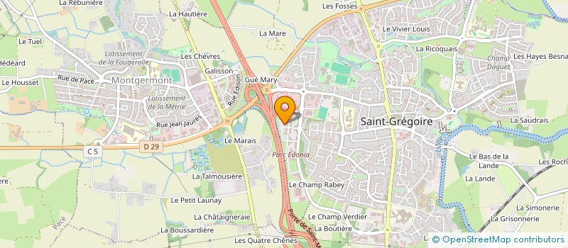 localisation de l'entreprise SCI SOLOEL 4  SAINT-GREGOIRE