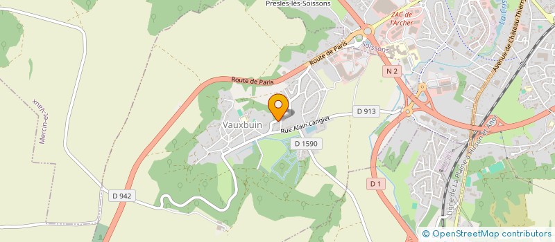 localisation de l'entreprise SCI SOMACA  VAUXBUIN