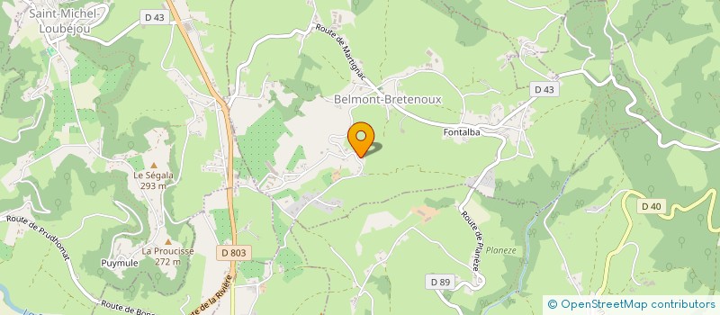 localisation de l'entreprise SCI SOMAPA  BELMONT-BRETENOUX