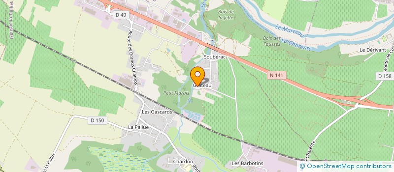 localisation de l'entreprise SCI SOMATRA à GENSAC-LA-PALLUE