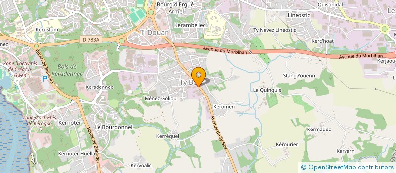 localisation de l'entreprise SCI SOMERTY  QUIMPER