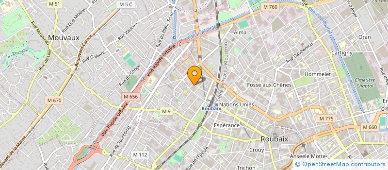 localisation de l'entreprise SCI SOMESA  ROUBAIX