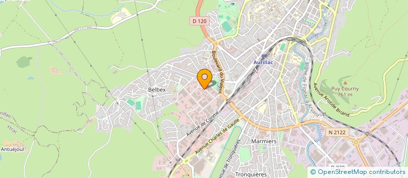localisation de l'entreprise SCI SONGE à AURILLAC