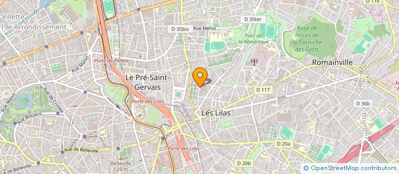 localisation de l'entreprise SCI SOPHIE DES LILAS à LES LILAS