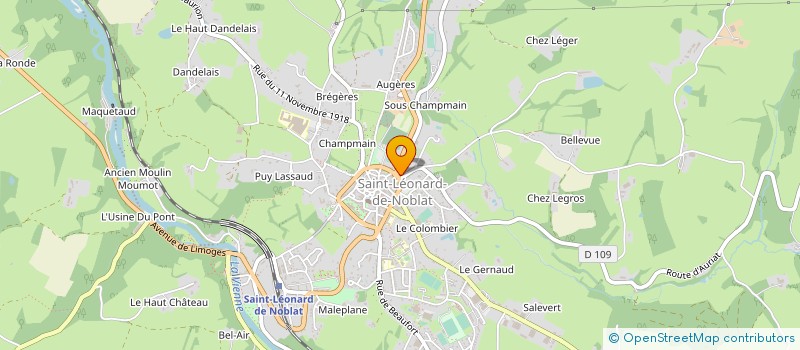 localisation de l'entreprise SCI SOPHIE ESPRIT à SAINT-LEONARD-DE-NOBLAT