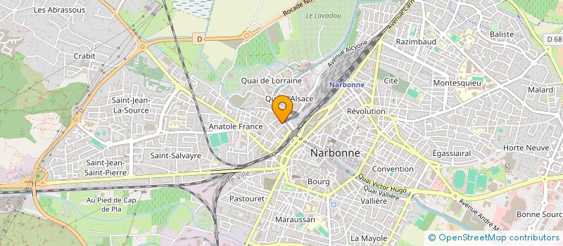 localisation de l'entreprise SCI SOPHRO  NARBONNE