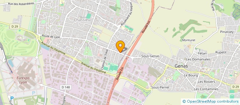 localisation de l'entreprise SCI SORANA  CHASSIEU