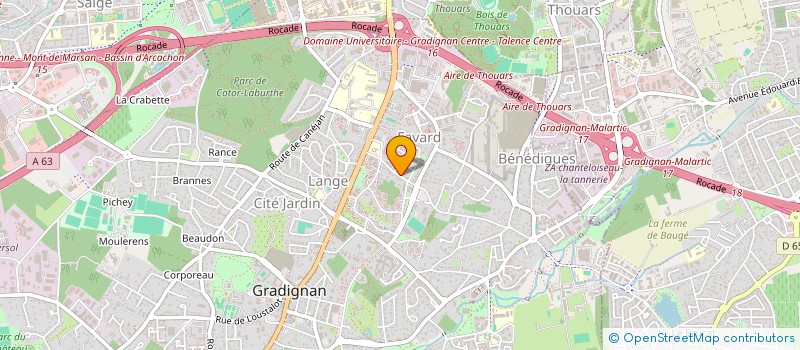 localisation de l'entreprise SCI SOREPRO II à GRADIGNAN