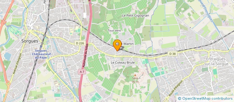 localisation de l'entreprise SCI SORGUES BARBET STEVENOOT  SORGUES