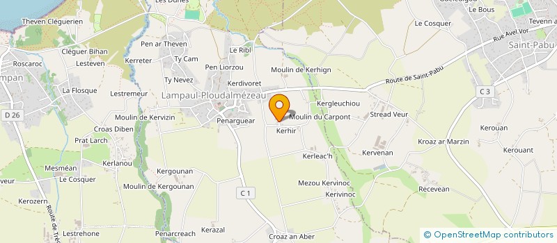 localisation de l'entreprise SCI SORMAN WEBER  LAMPAUL-PLOUDALMEZEAU