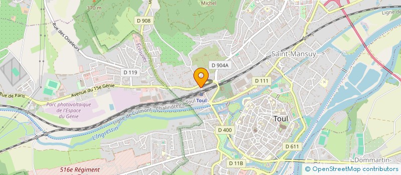 localisation de l'entreprise SCI SOSSI  TOUL