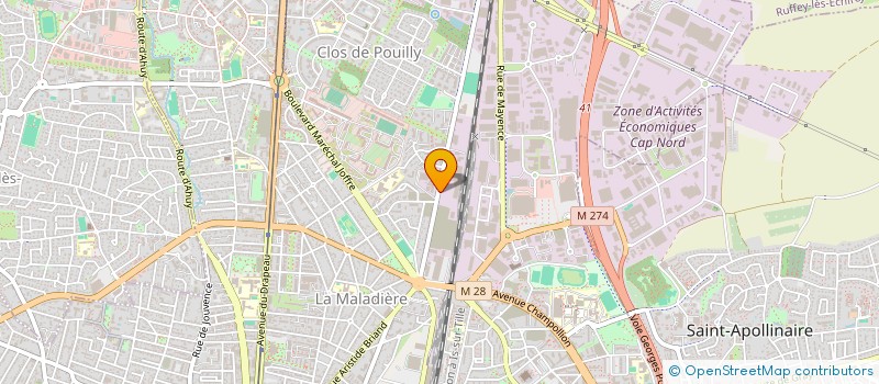 localisation de l'entreprise SCI SOTRACO  DIJON