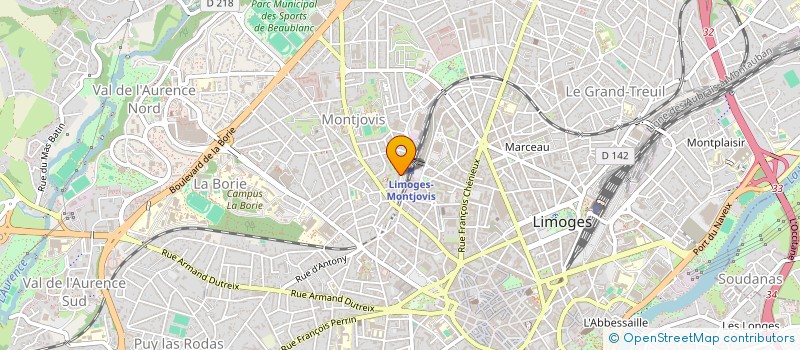 localisation de l'entreprise SCI SOULEIX  LIMOGES