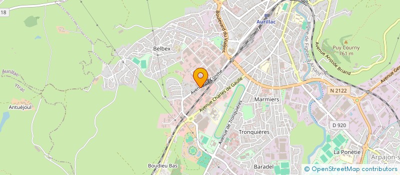 localisation de l'entreprise SCI SOULIER MC à AURILLAC