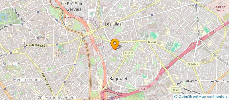 localisation de l'entreprise SCI SOURDILLE à BAGNOLET