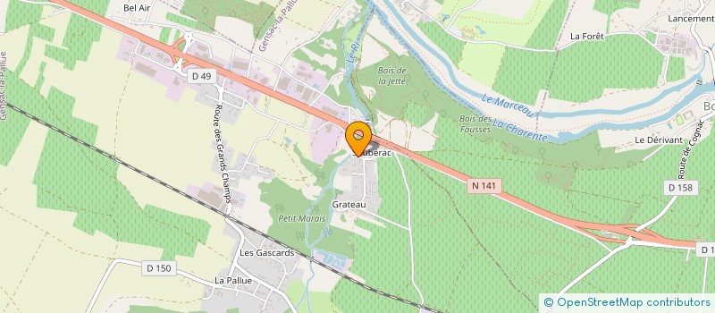 localisation de l'entreprise SCI SOUS LES CHENES à GENSAC-LA-PALLUE
