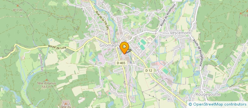 localisation de l'entreprise SCI SOUS-VOSGIENNE  GIROMAGNY