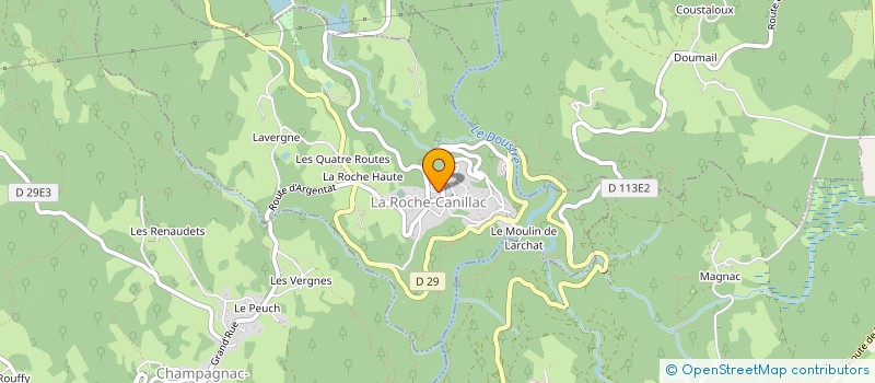 localisation de l'entreprise SCI SOUSTRAT  LA ROCHE-CANILLAC