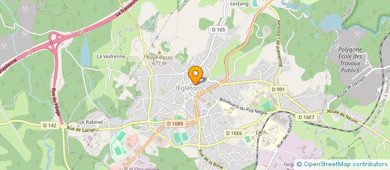 localisation de l'entreprise SCI SOUVENIR D'ENFANCE  EGLETONS