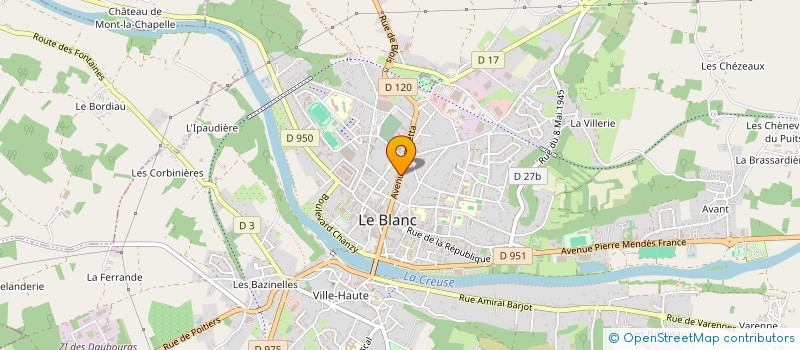 localisation de l'entreprise SCI SOVINA à LE BLANC
