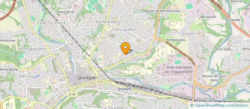 localisation de l'entreprise SCI SOVINO  QUIMPER