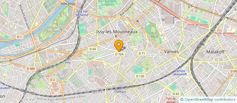localisation de l'entreprise SCI SPARTACUS à ISSY-LES-MOULINEAUX