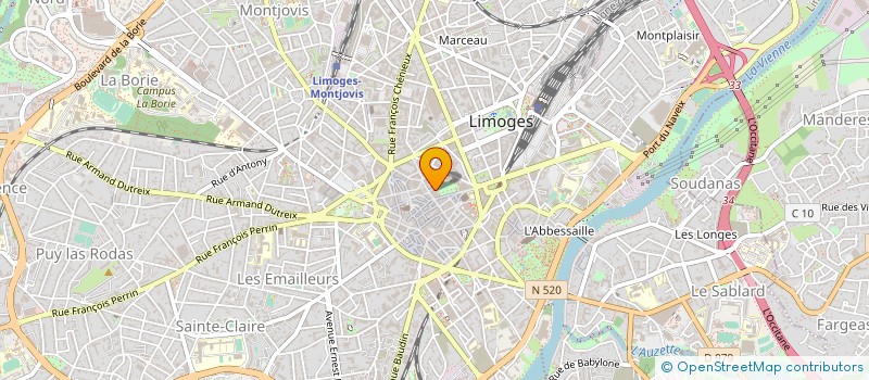localisation de l'entreprise SCI SPG COMBES à LIMOGES