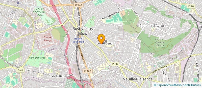 localisation de l'entreprise SCI SPH à ROSNY-SOUS-BOIS