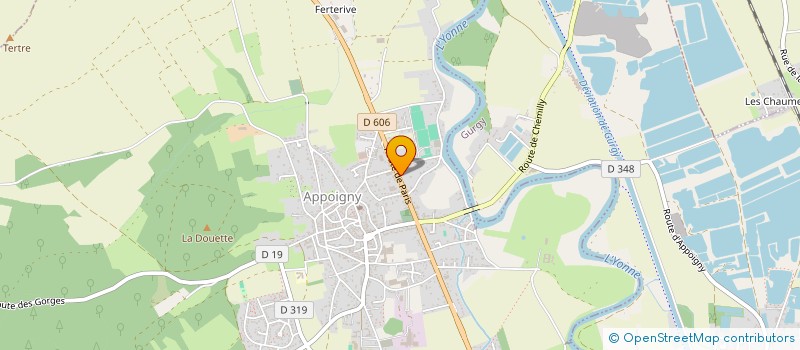 localisation de l'entreprise SCI SPHINX  APPOIGNY