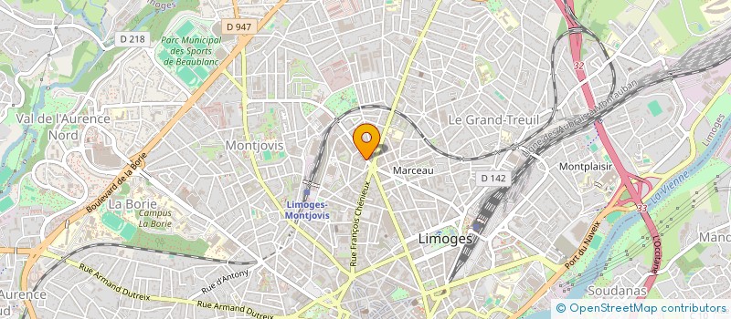 localisation de l'entreprise SCI SPLEEN à LIMOGES