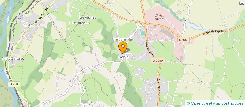 localisation de l'entreprise SCI SPM  CREUZIER-LE-NEUF