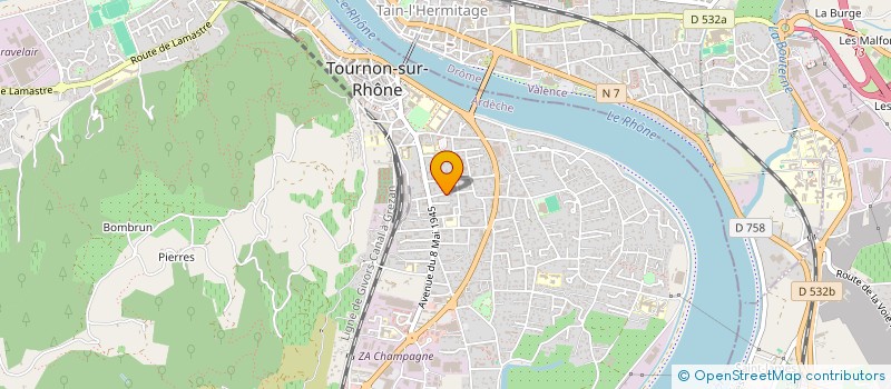 localisation de l'entreprise SCI SPORT IMMO à TOURNON-SUR-RHONE