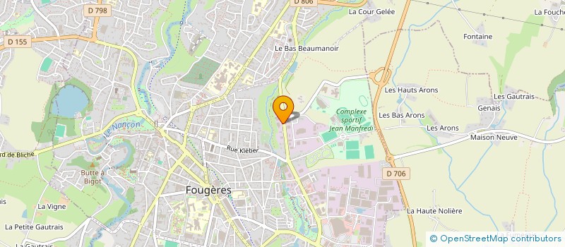 localisation de l'entreprise SCI SPOT PARON  FOUGERES